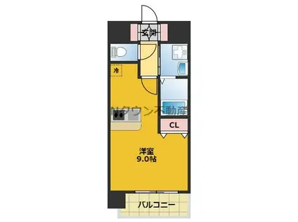 プレサンス名古屋駅前(ワンルーム/2階)の間取り写真