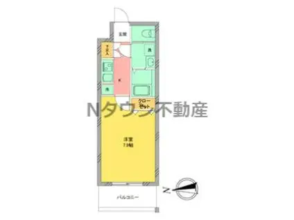 S-RESIDENCE志賀本通(1K/4階)の間取り写真