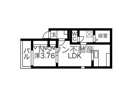 グランフェリオ(1LDK/3階)の間取り写真