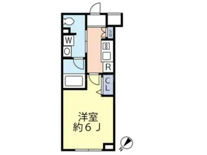 スカイコートパレス大田鵜の木(1K/1階)の間取り写真