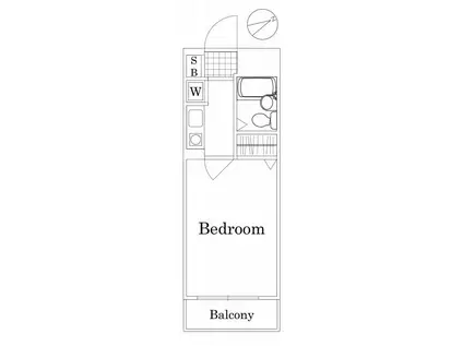 蒲田ダイカンプラザシティ(1K/2階)の間取り写真