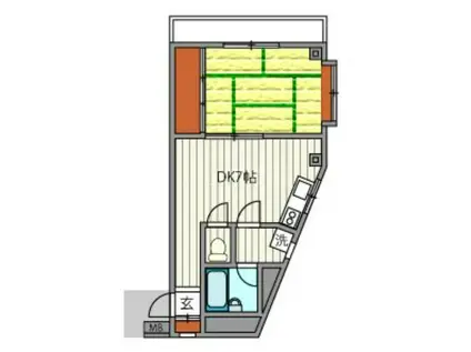 クレールハイツ(1DK/1階)の間取り写真