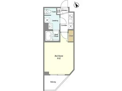 ESTRUTH MAGOME(1K/1階)の間取り写真