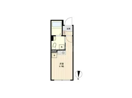 ジェムストーン池上(ワンルーム/3階)の間取り写真