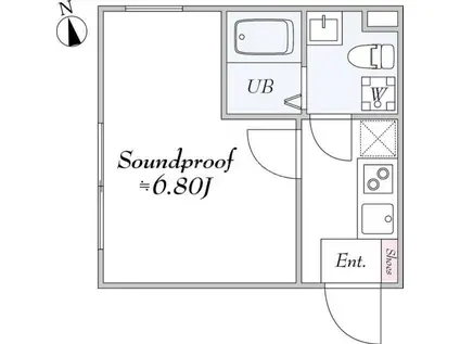 RASICLAS KAMATA(1K/4階)の間取り写真