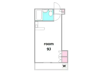 サングレース(ワンルーム/1階)の間取り写真