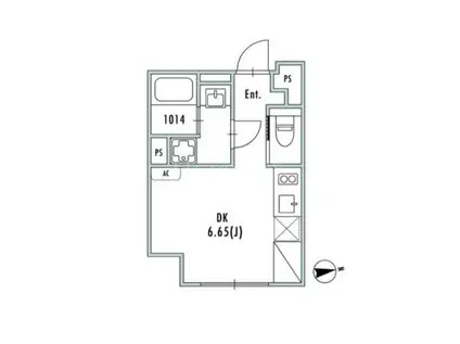 GRAN PASEO大森Ⅲ(ワンルーム/1階)の間取り写真