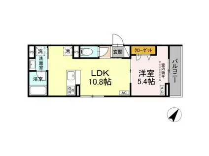 セレスティア下丸子(1LDK/3階)の間取り写真