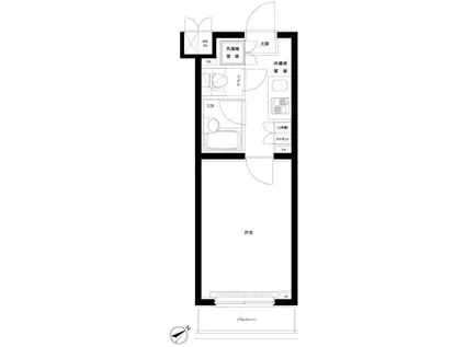 ルーブル蒲田南(1K/1階)の間取り写真