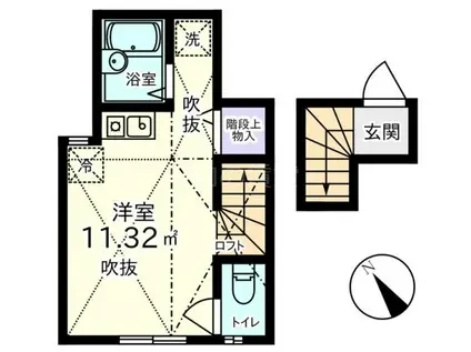 フォレスタ西小山(ワンルーム/2階)の間取り写真