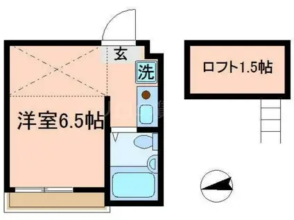 イルビラージュ蒲田(ワンルーム/3階)の間取り写真