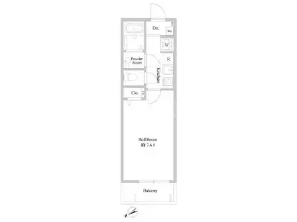 ブランミュール西馬込I(1K/1階)の間取り写真