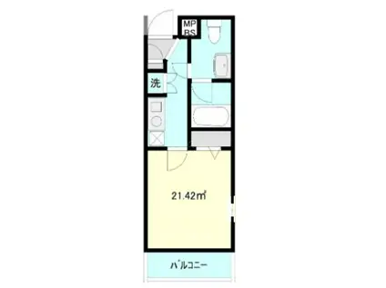 レジェンド南品川(1K/3階)の間取り写真