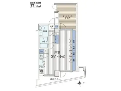 ライブコート大鳥居(ワンルーム/5階)の間取り写真