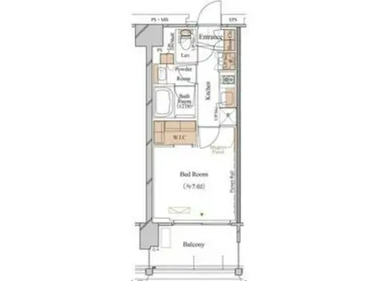 ブランシエスタ久が原(1K/2階)の間取り写真