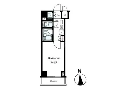 ルーブル東蒲田参番館(1K/6階)の間取り写真
