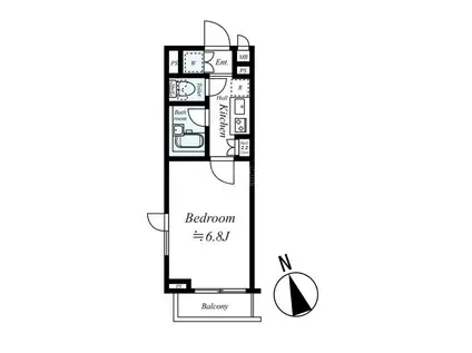 ルーブル蒲田南弐番館(1K/3階)の間取り写真
