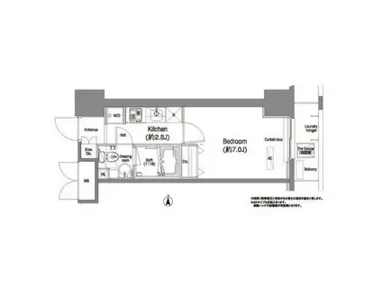 コンフォリア西蒲田(1K/10階)の間取り写真