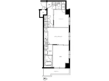 ルーブル南馬込六番館(1SDK/1階)の間取り写真