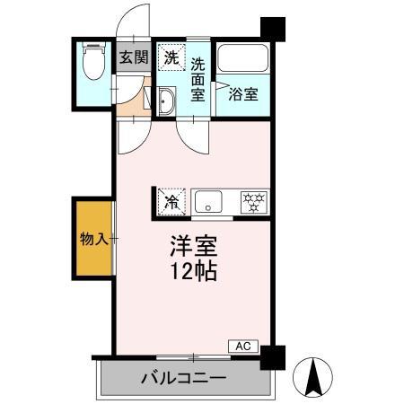ドールハウス雄郡(ワンルーム/3階)の間取り写真