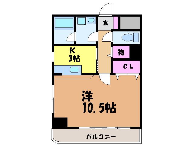 BELLE MAISON SUEHIRO(1K/3階)の間取り写真
