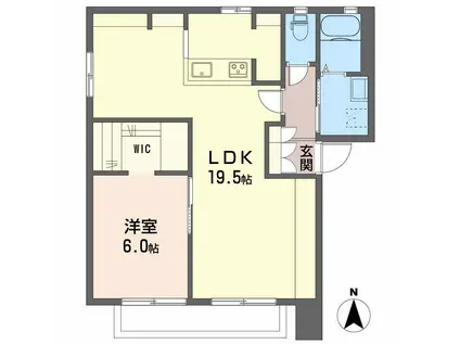 バリュージュ生石(1LDK/2階)の間取り写真