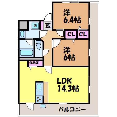 BRAIM OMOTESANDO Ⅱ(2LDK/1階)の間取り写真