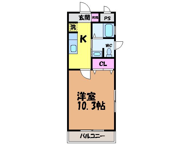GOODYSANGOYA(1K/3階)の間取り写真