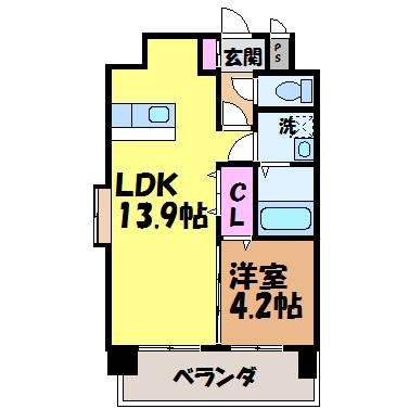 サザン ステラ(1LDK/7階)の間取り写真