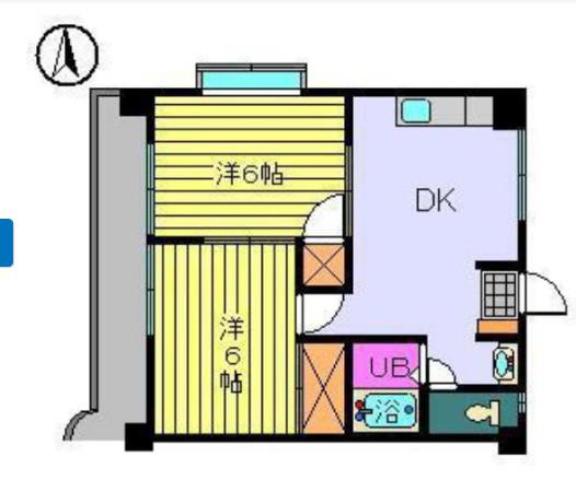 レジデンス華(2DK/3階)の間取り写真