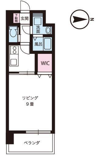 シャンティ味酒(1K/6階)の間取り写真
