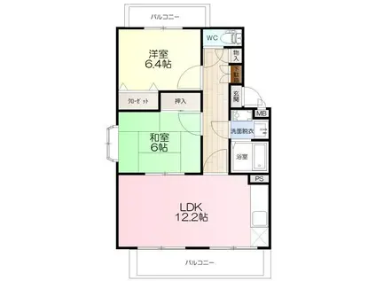 ユーミーひさえだA棟(2LDK/2階)の間取り写真