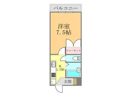 エステート東雲(1K/1階)の間取り写真