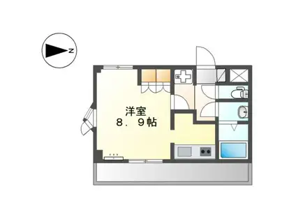 メゾン・ド・ピア(1K/2階)の間取り写真