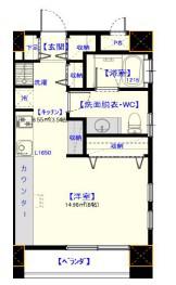 QUINZE LIEU(1LDK/1階)の間取り写真