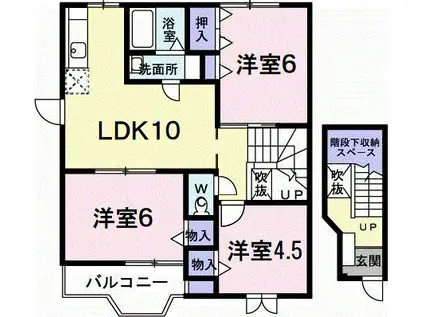 WOODPARKNB(3LDK/2階)の間取り写真