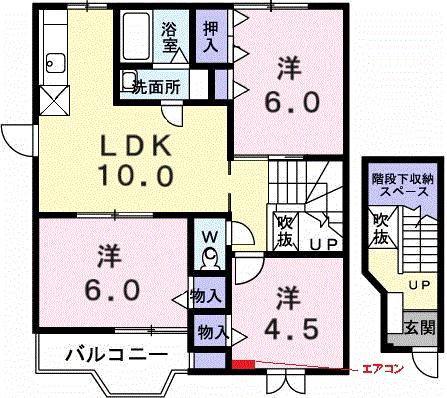 WOODPARKNA(3LDK/2階)の間取り写真