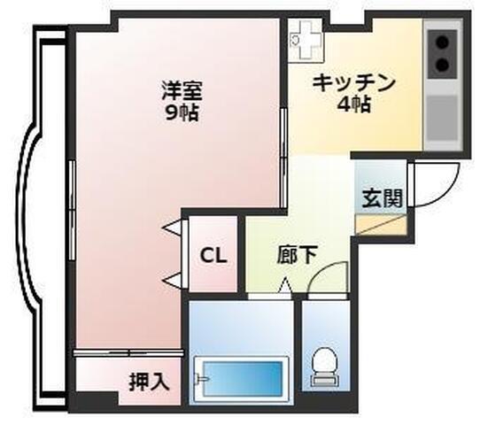 第5正田ビル(1K/5階)の間取り写真