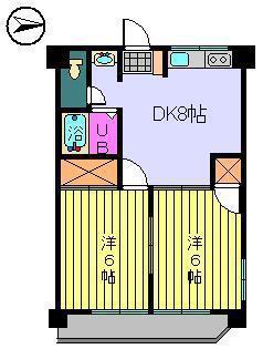 フォレスト居村(2DK/3階)の間取り写真