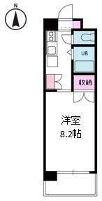 ジョイフル第2朝生田(1K/3階)の間取り写真