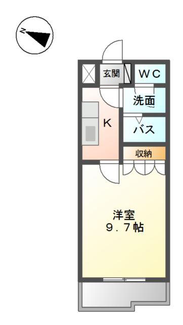 ロイヤルハイツ・IYO(1K/2階)の間取り写真