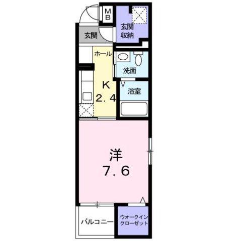 アライブ・スクエア(1K/4階)の間取り写真