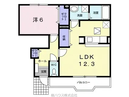 南海電鉄加太支線 東松江駅(和歌山) 徒歩7分 2階建 築20年(1LDK/1階)の間取り写真