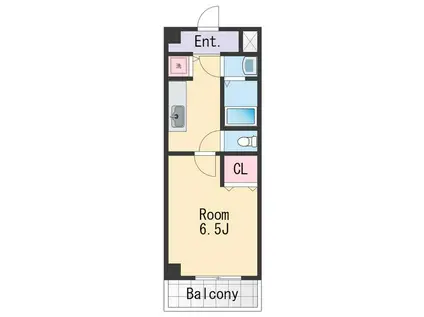 カーサベルカント(1K/1階)の間取り写真