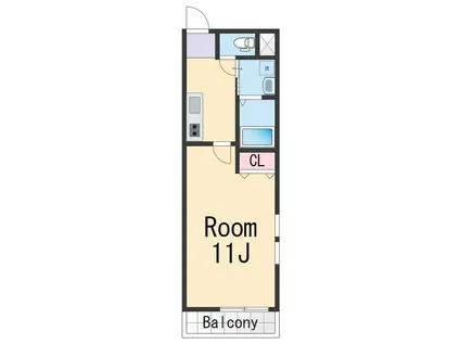 フジパレス市駅東Ⅴ番館(1K/3階)の間取り写真