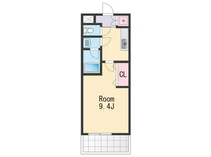 フジパレスリベーラ今福(1K/1階)の間取り写真