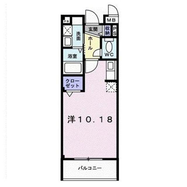 レジデンスブライト(ワンルーム/3階)の間取り写真