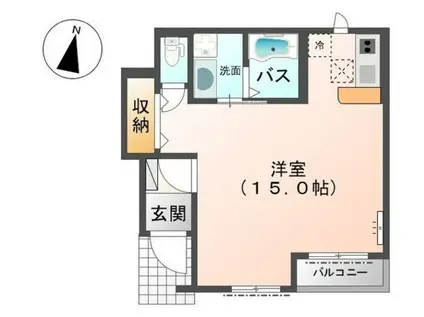 ブルーマリンK(ワンルーム/1階)の間取り写真