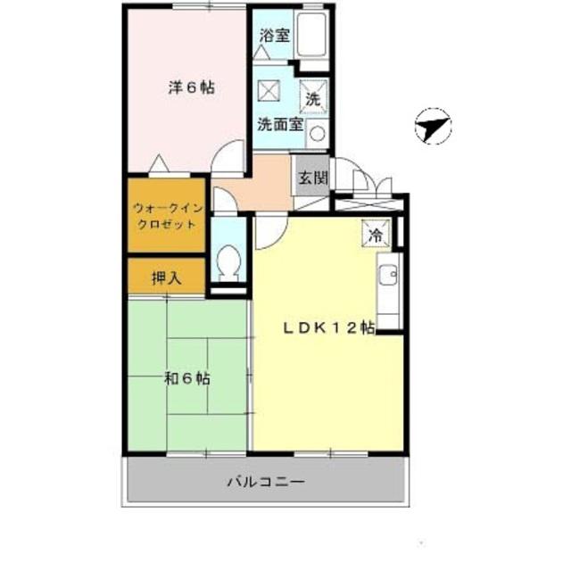 ファースト西浜(2LDK/2階)の間取り写真