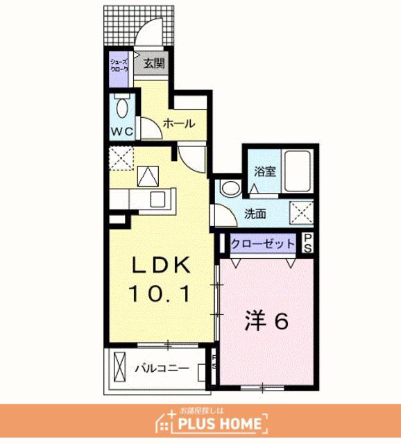 クリント ブライアント 3号館(1LDK/1階)の間取り写真